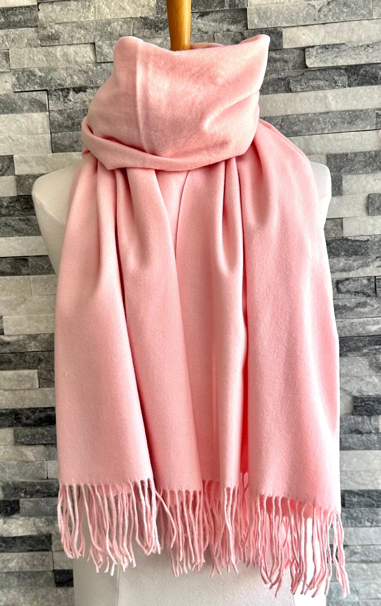 Cashmere Blend Plain Pashmina Wrap - Image 46