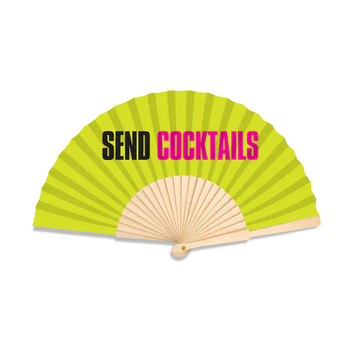 Fantastico Send Cocktails 23cm Hand Fan - Image 2