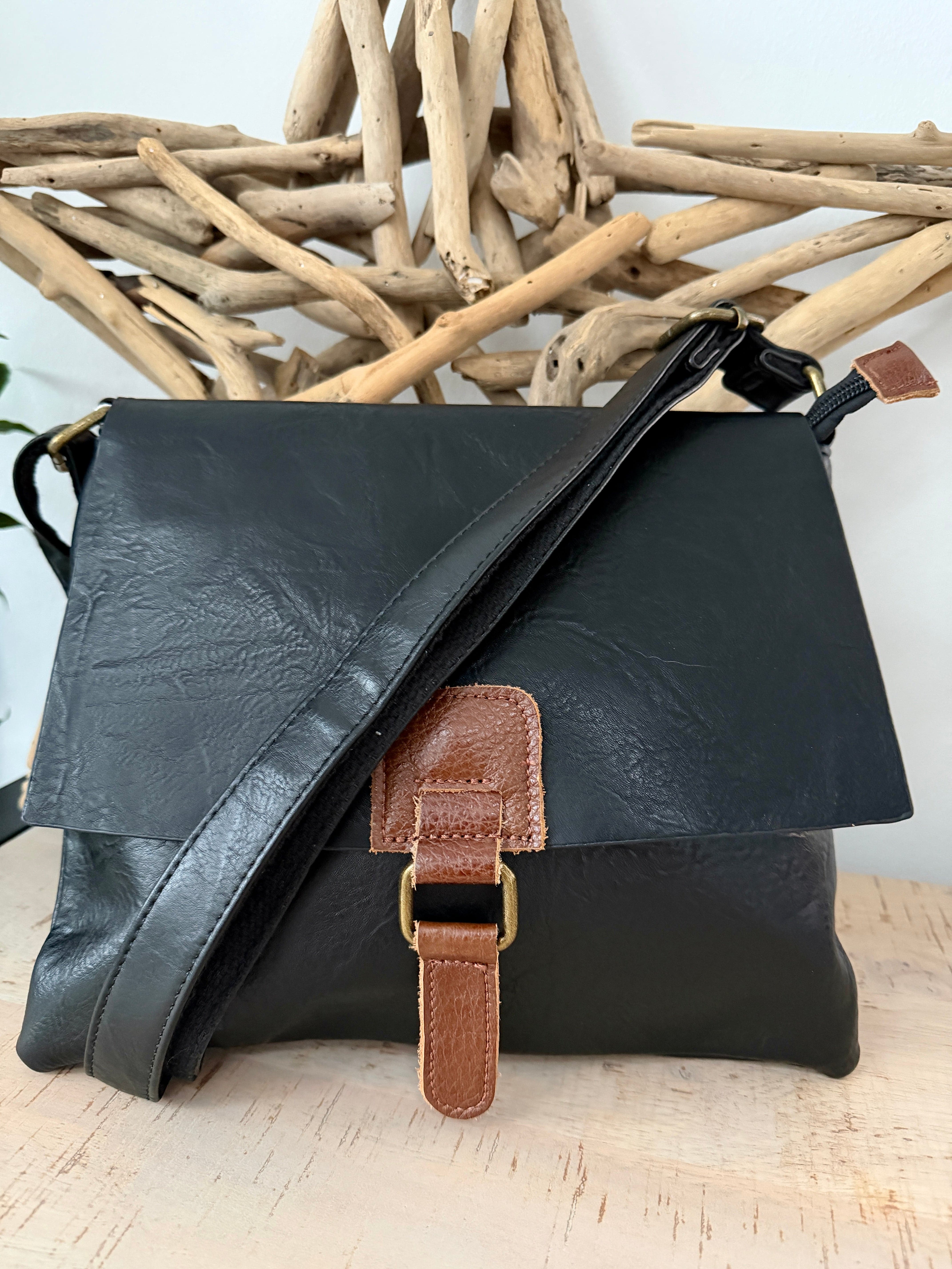 Faux Leather Square Crossbody Bag / Handbag - Image 18