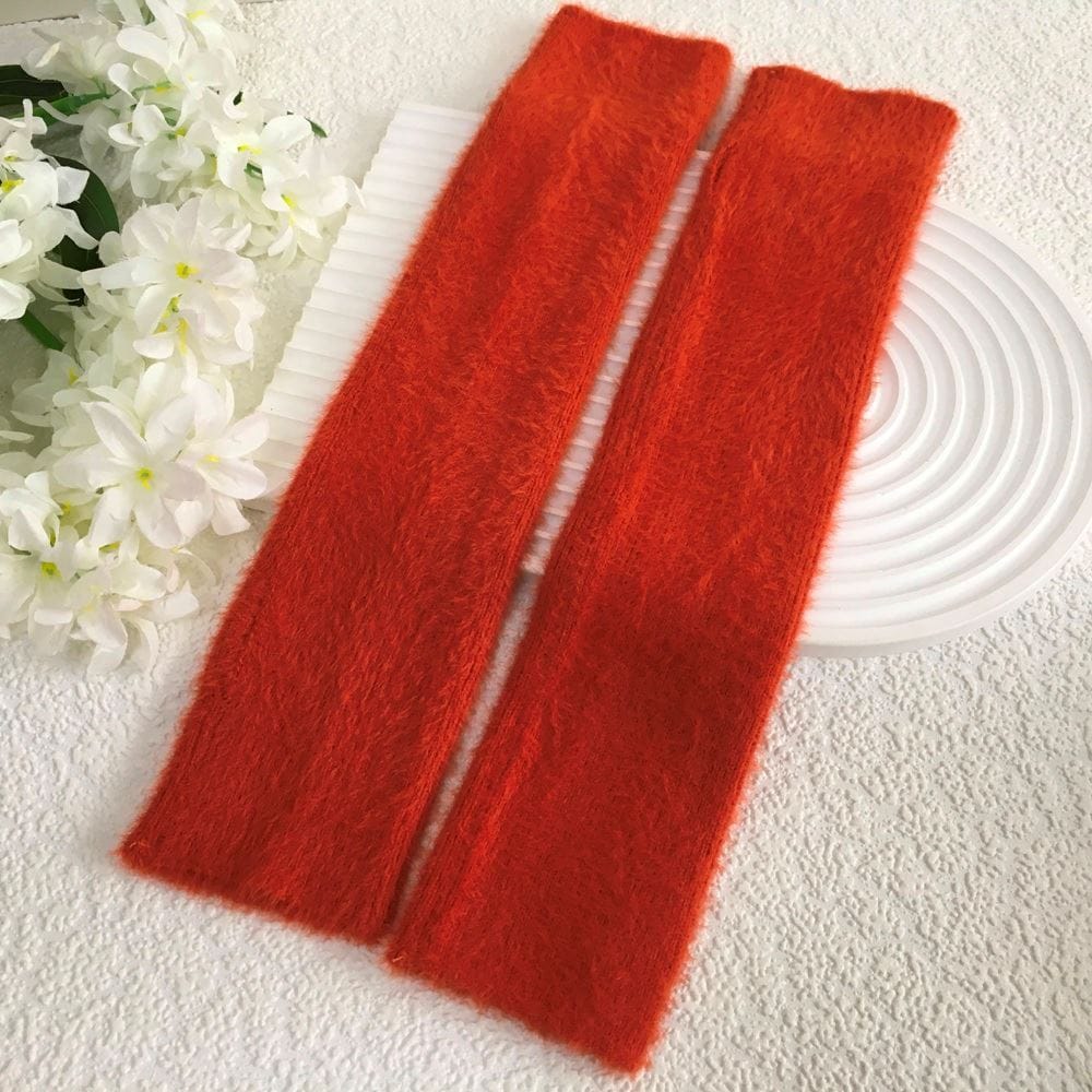 Fluffy Long Sleeve Fingerless Gloves G3021 - Image 5
