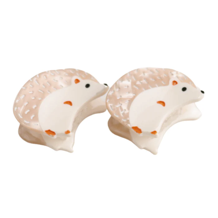 Red Cuckoo Mini Hedgehog Hair Claw Clip Twin Pack - Image 3