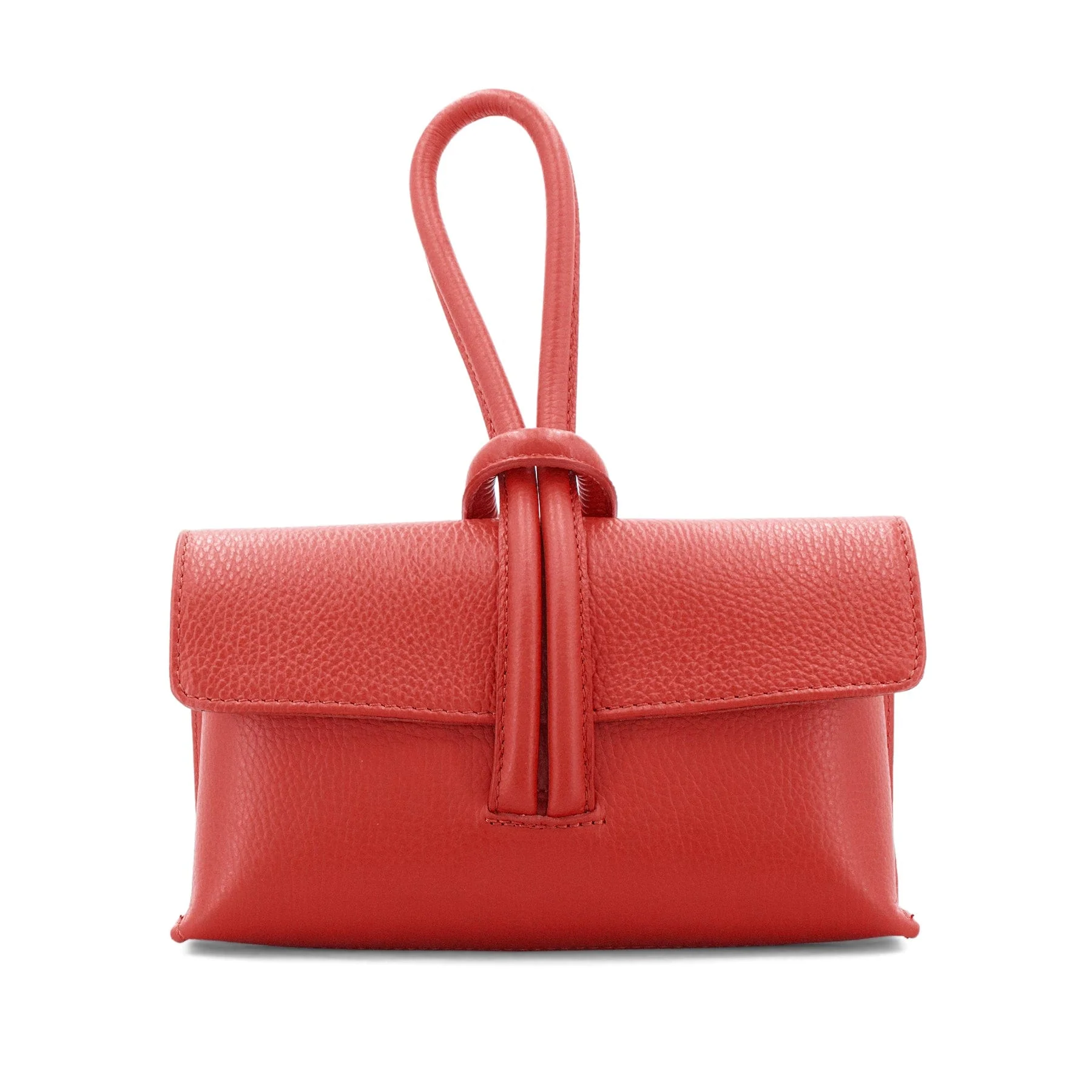 Italian Leather Clutch Bag , Evening Bag with Loop Handle, Available in 33 Colours - Image 22