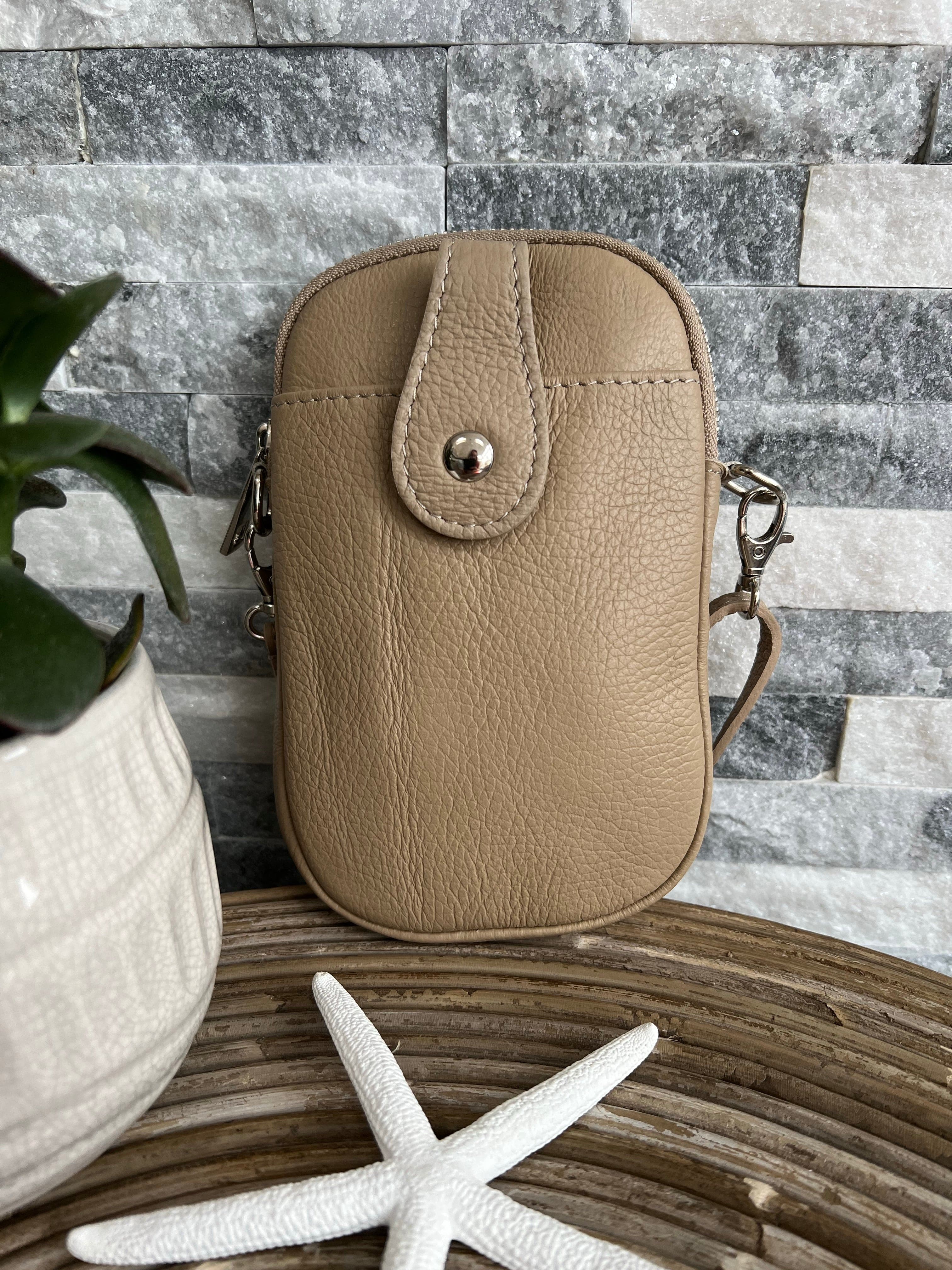 Italian leather crossbody phone bag - lots of colours available - Image 11