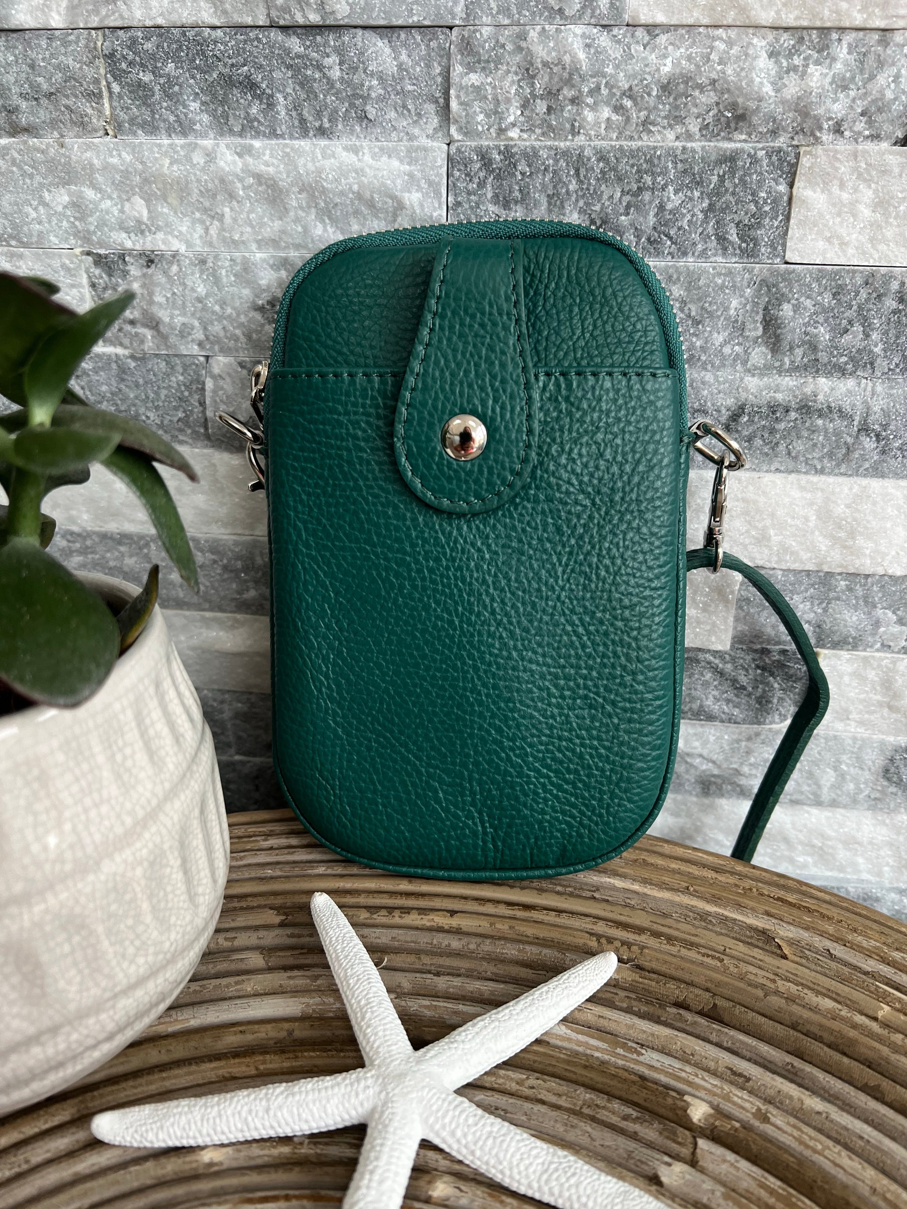 Italian leather crossbody phone bag - lots of colours available - Image 12
