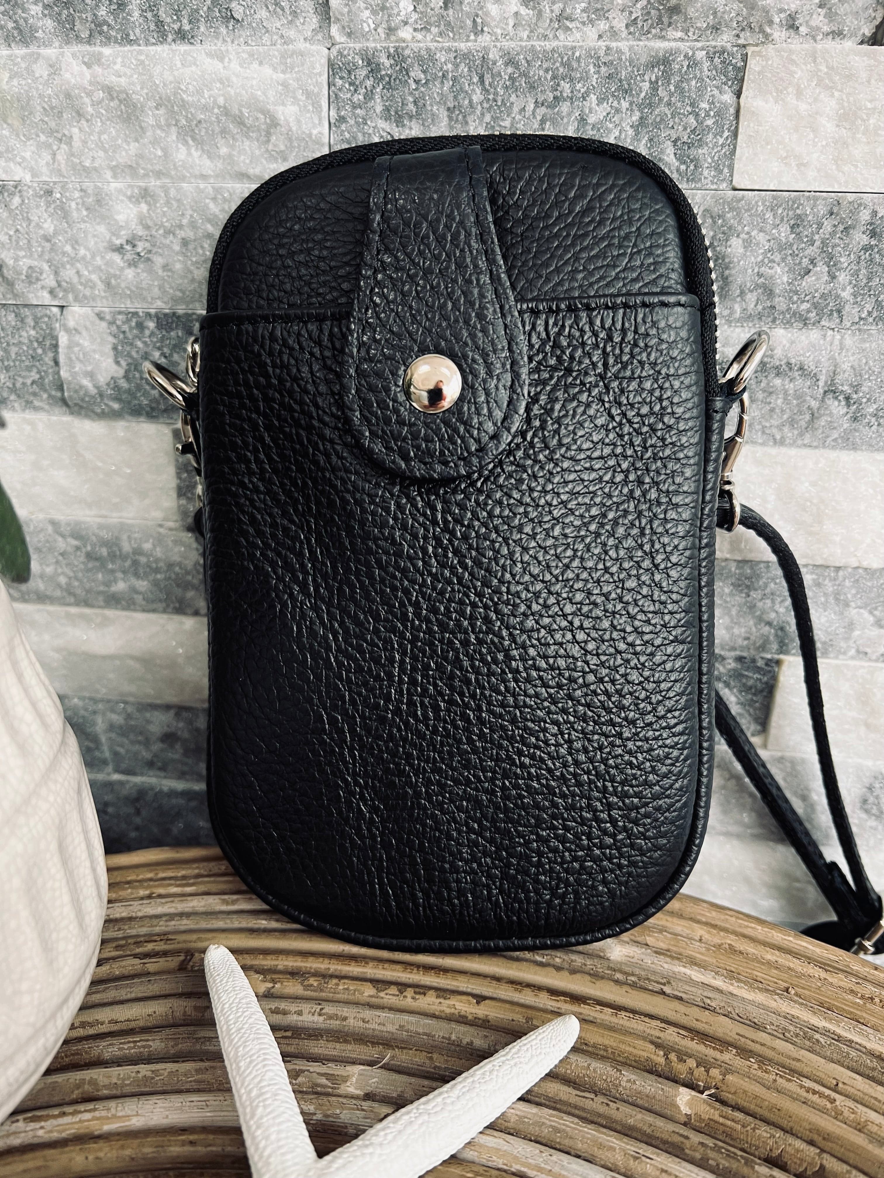 Italian leather crossbody phone bag - lots of colours available - Image 13
