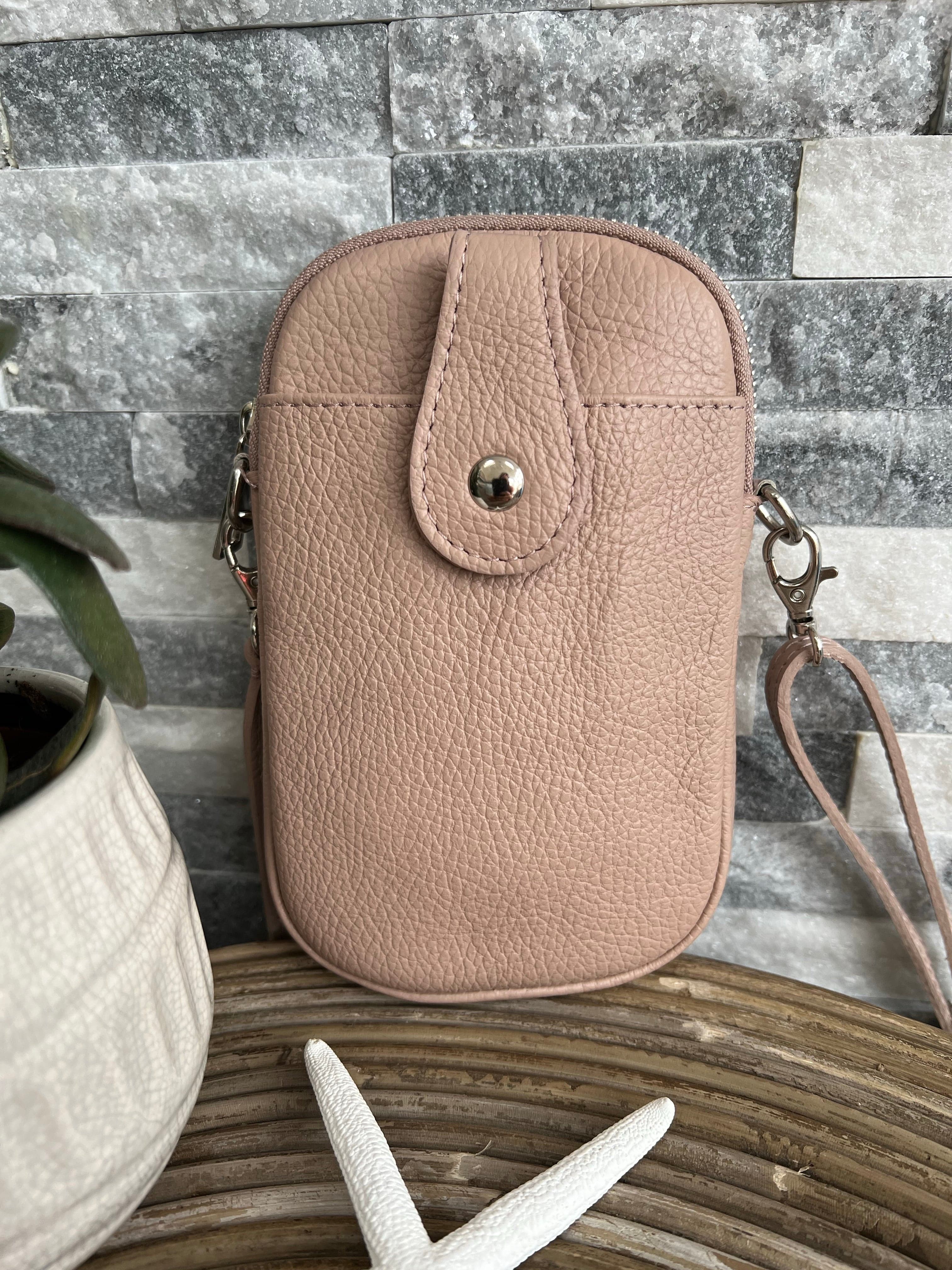 Italian leather crossbody phone bag - lots of colours available - Image 15