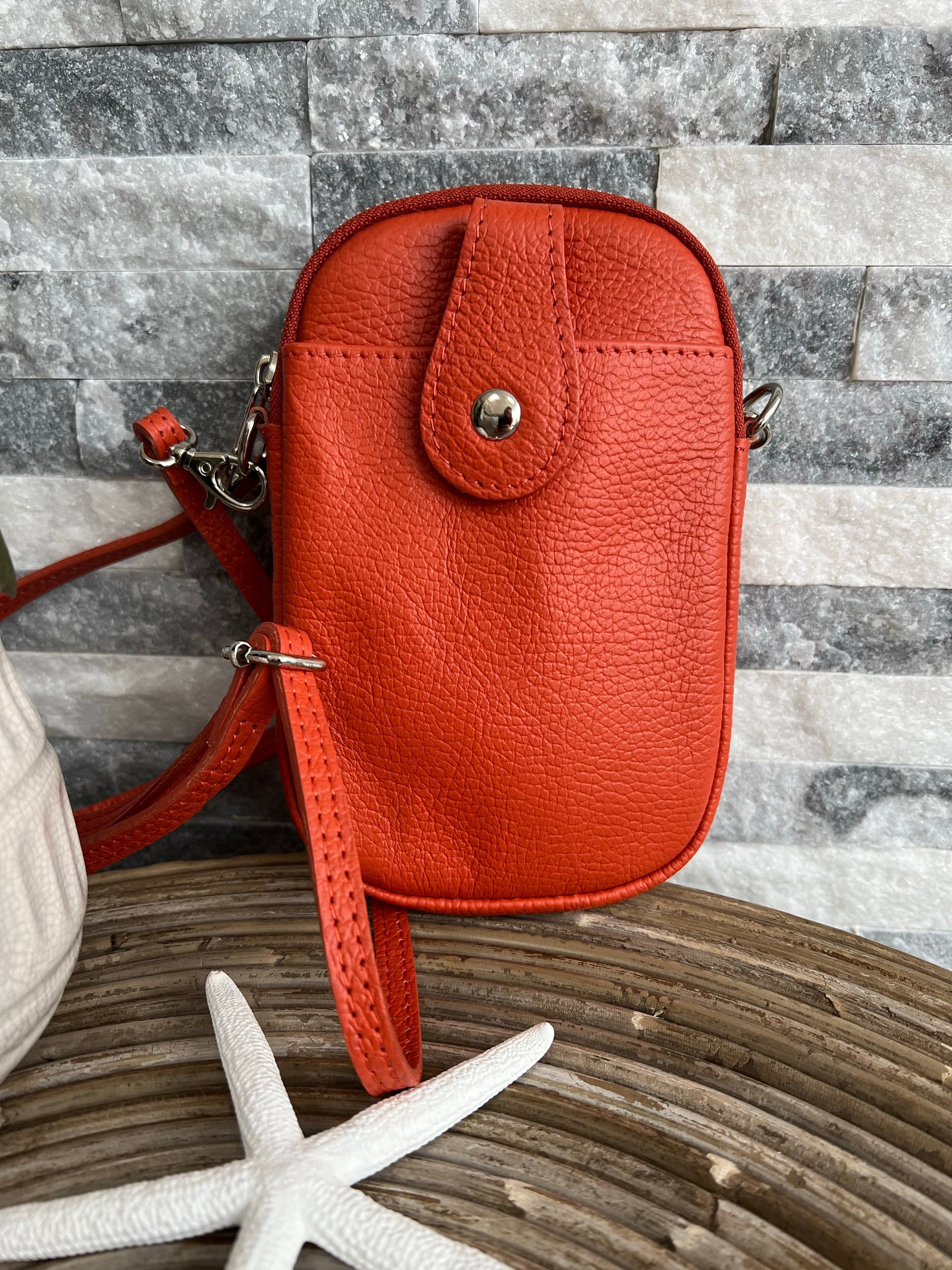 Italian leather crossbody phone bag - lots of colours available - Image 18
