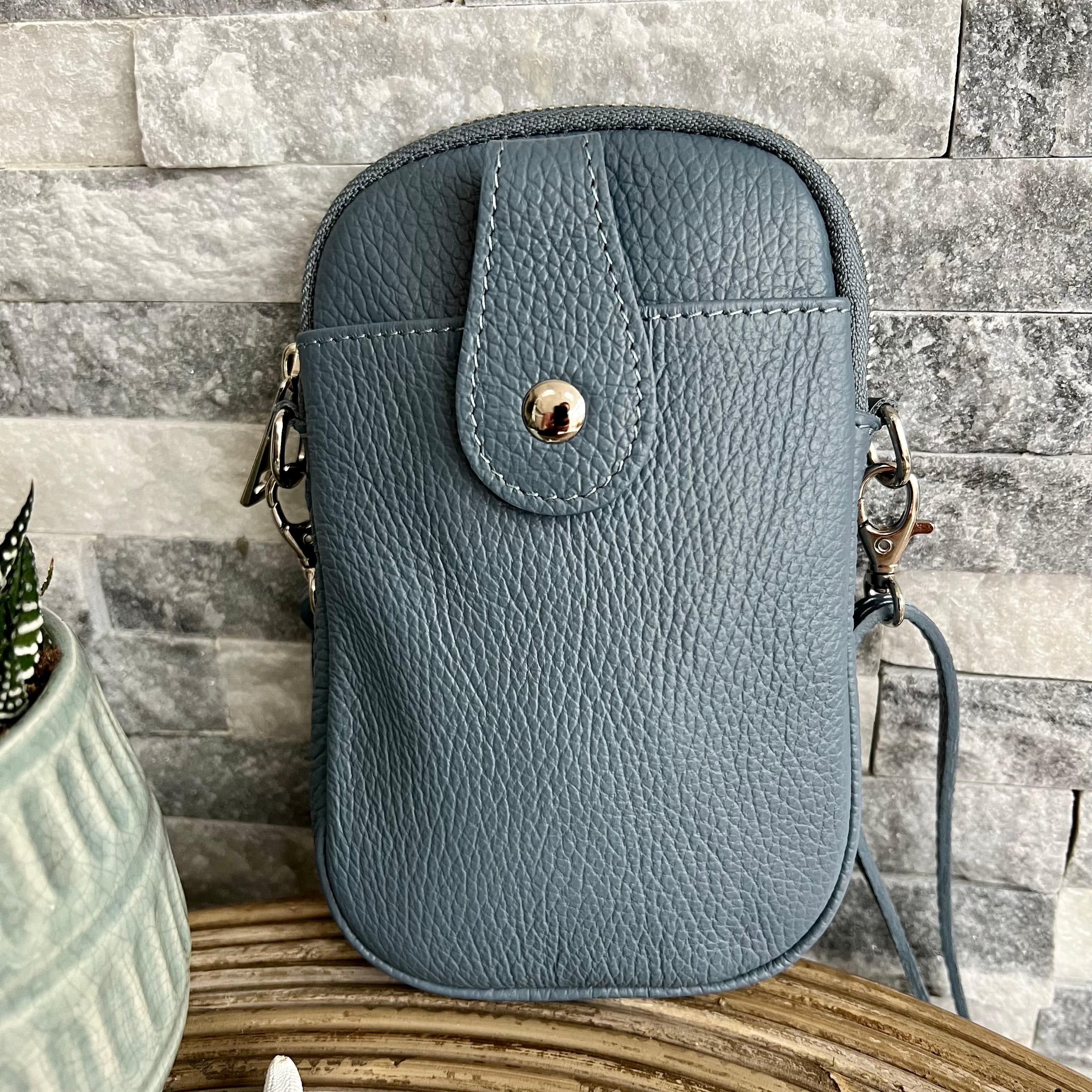 Italian leather crossbody phone bag - lots of colours available - Image 19