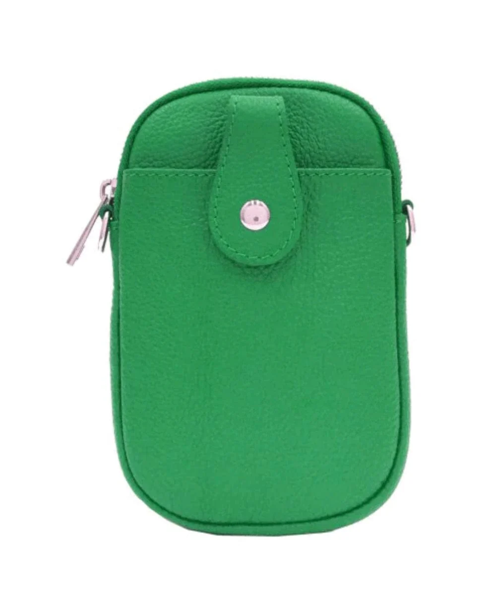 Italian leather crossbody phone bag - lots of colours available - Image 25