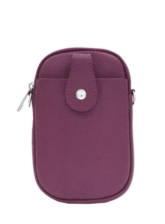 Italian leather crossbody phone bag - lots of colours available - Image 36