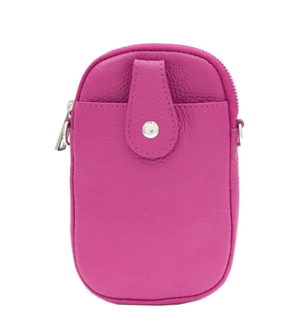Italian leather crossbody phone bag - lots of colours available - Image 37