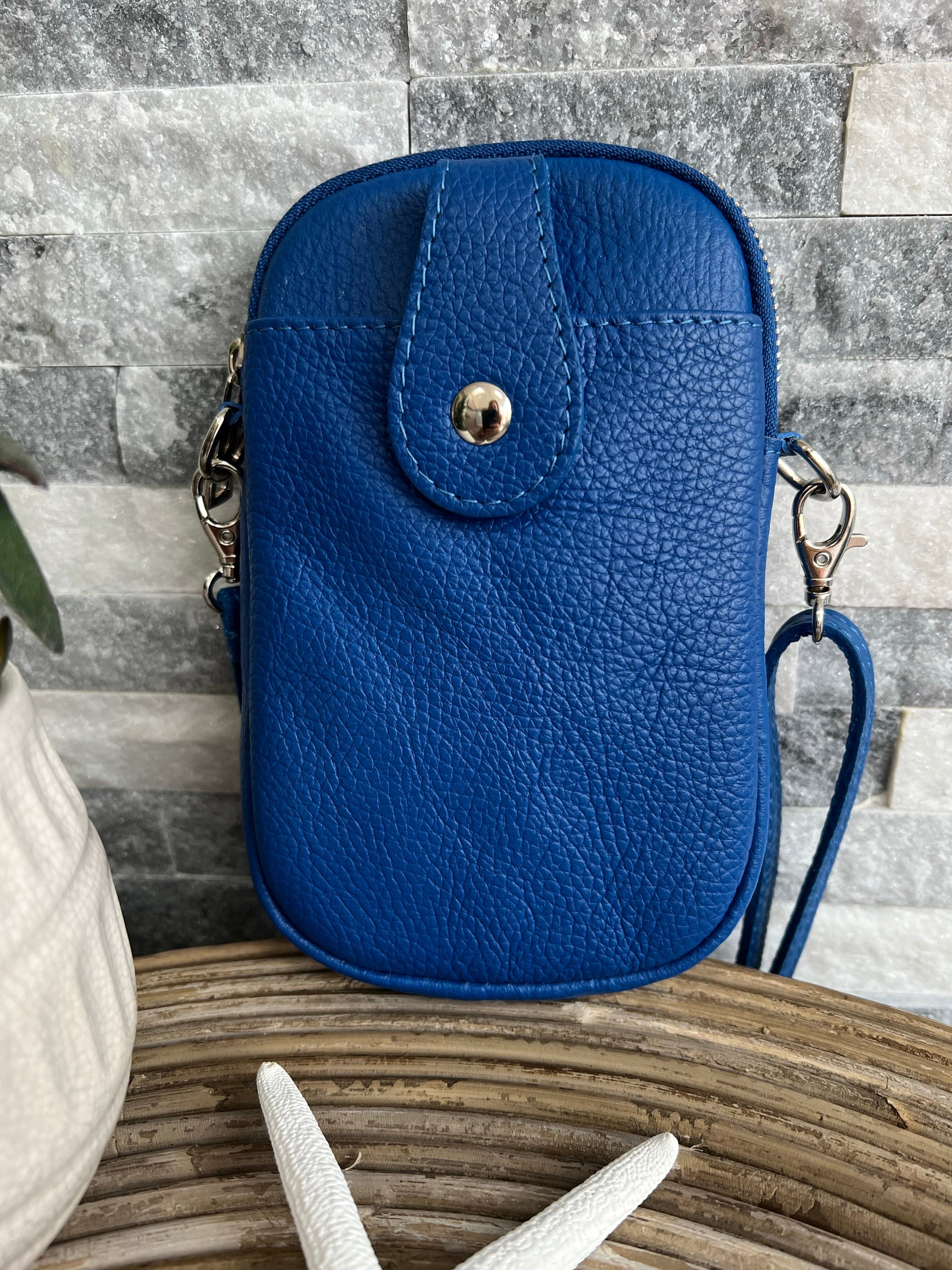 Italian leather crossbody phone bag - lots of colours available - Image 6
