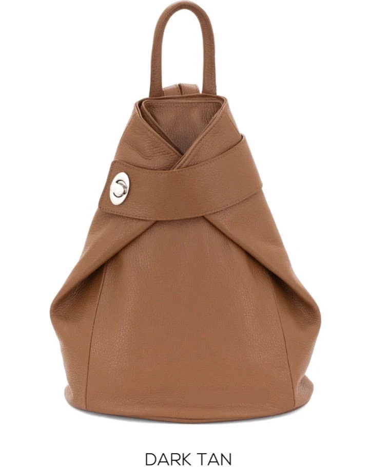 Soft Genuine Italian Leather Pack Away Rucksack / Backpack - Image 14