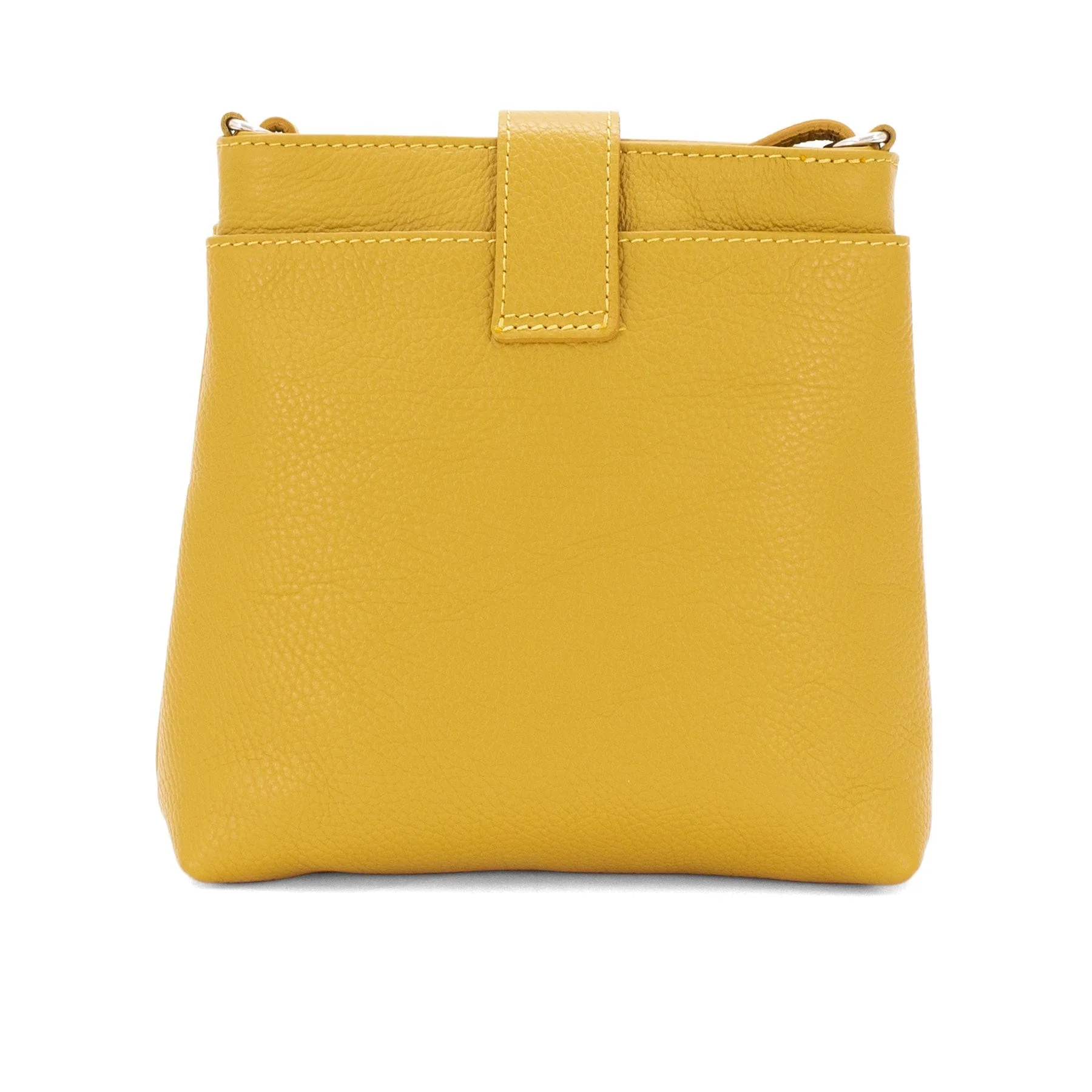 Italian Leather Multi Compartment Crossbody Bag with Twist Lock. - Image 3