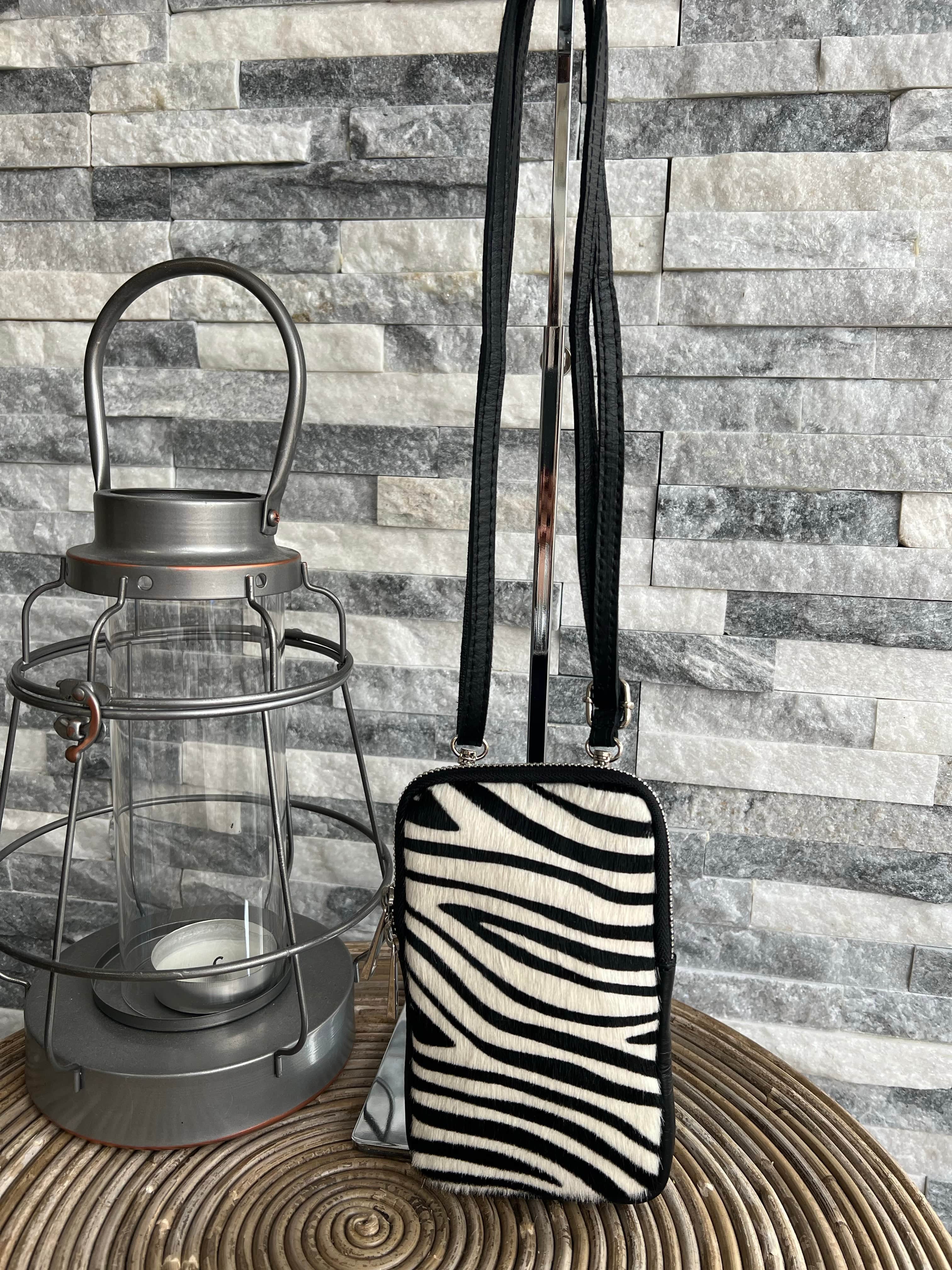 Italian leather animal print phone bag - Image 12