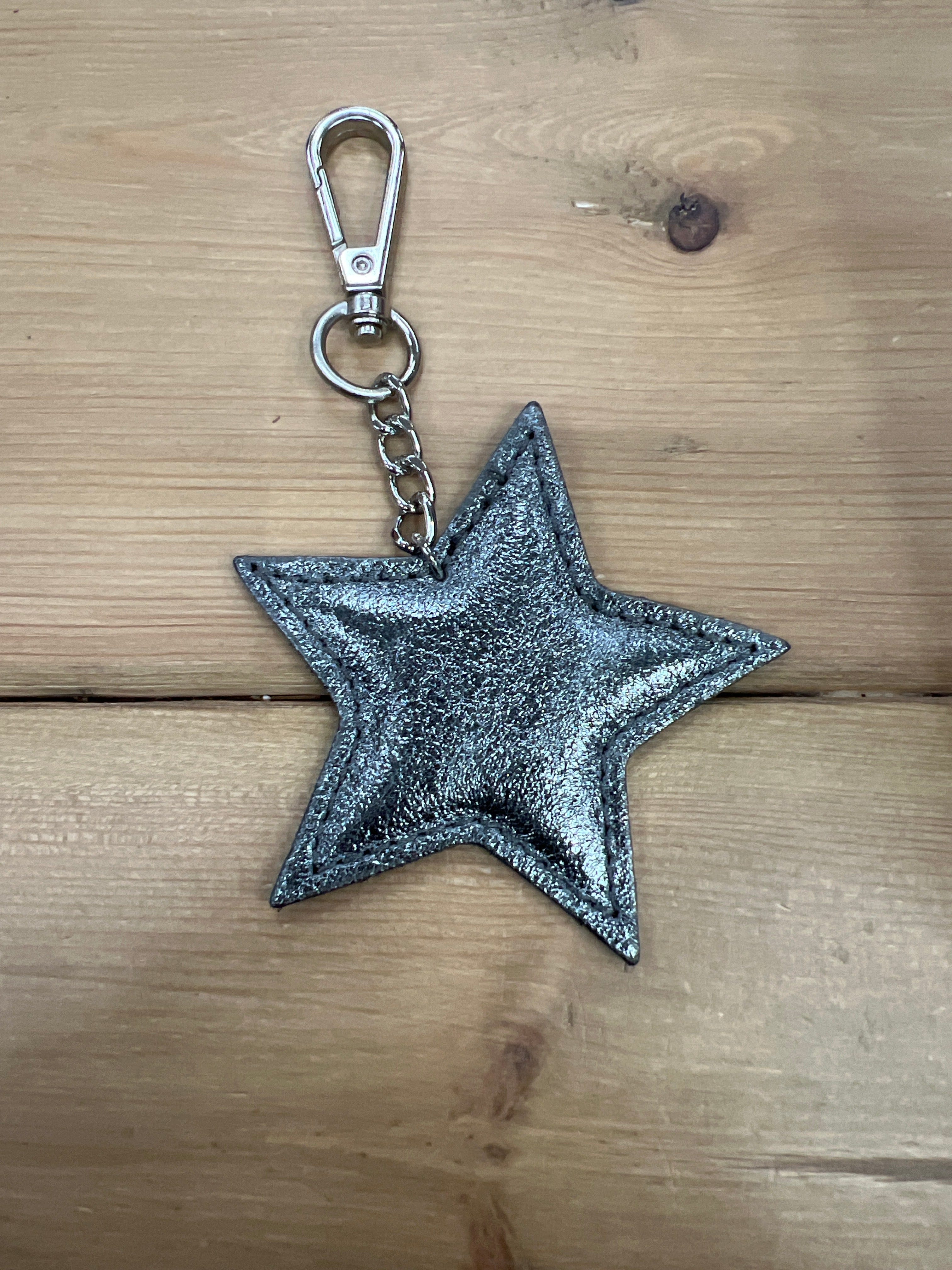 Italian Leather Star Padded Keyring. - Image 15