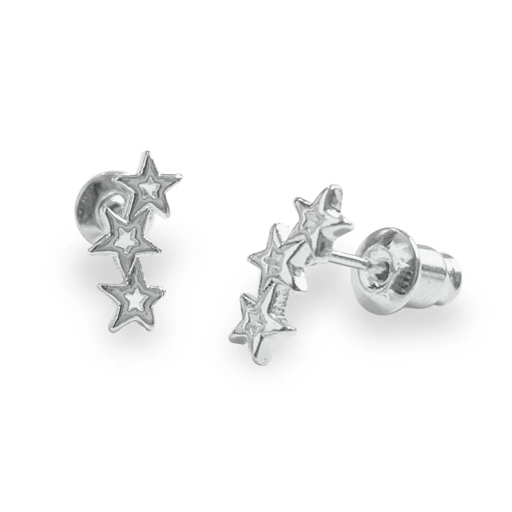 Life Charms Shooting stars silver studs - Image 2