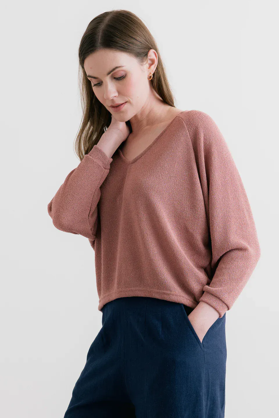 Lily & Me Rewilding Batwing Jumper Soft Pink - Image 3