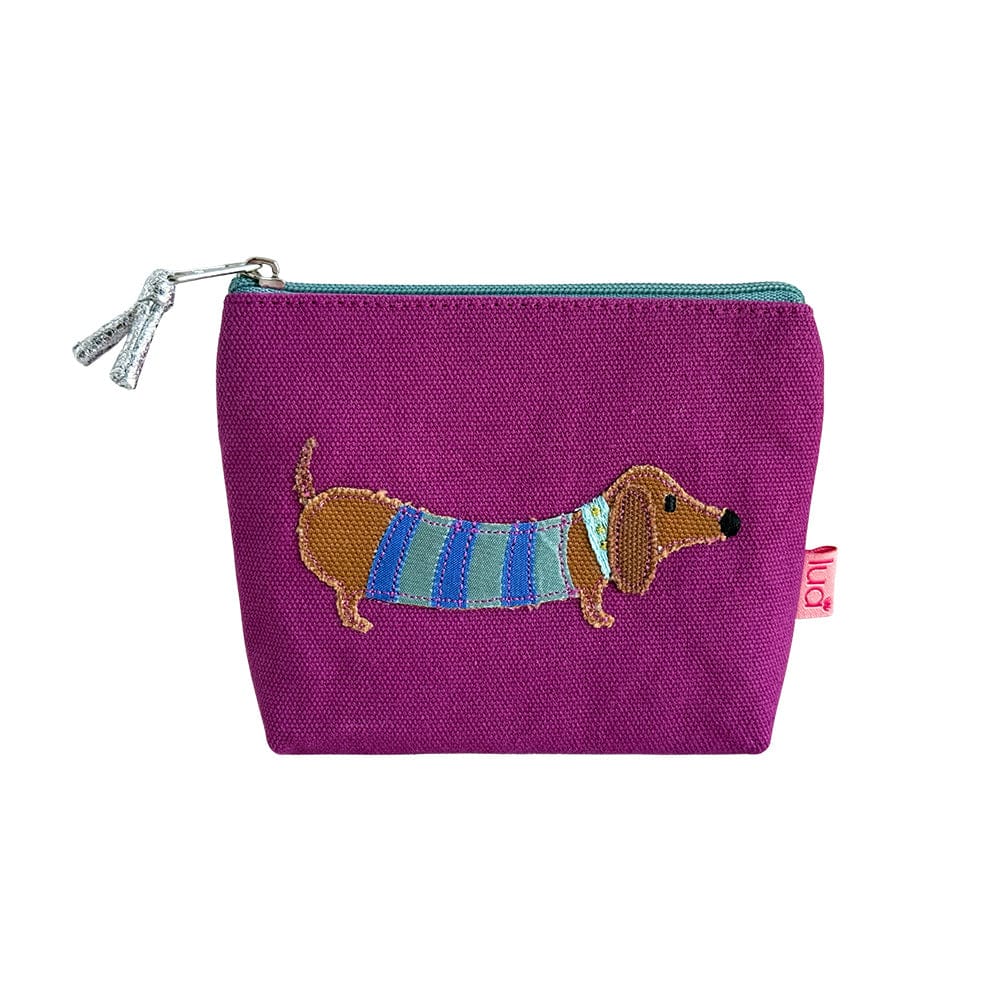 Lua Dachshund Embroidered Coin Purse / Zip Pouch - Image 2