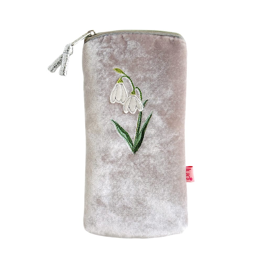 Lua Snowdrop Embroidered Velvet Glasses Case - Image 2