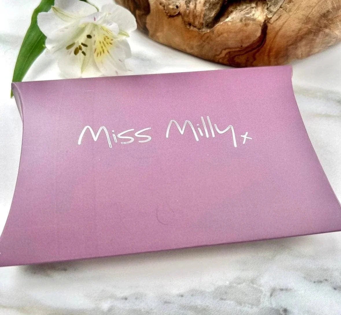 Miss Milly Dark Blue Foil Resin Hinged Bangle FB66BPIP - Image 4