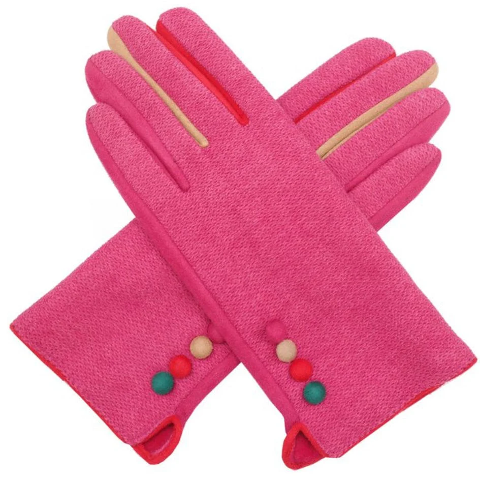 Multi Coloured Finger Gloves with 4 Buttons - Image 4