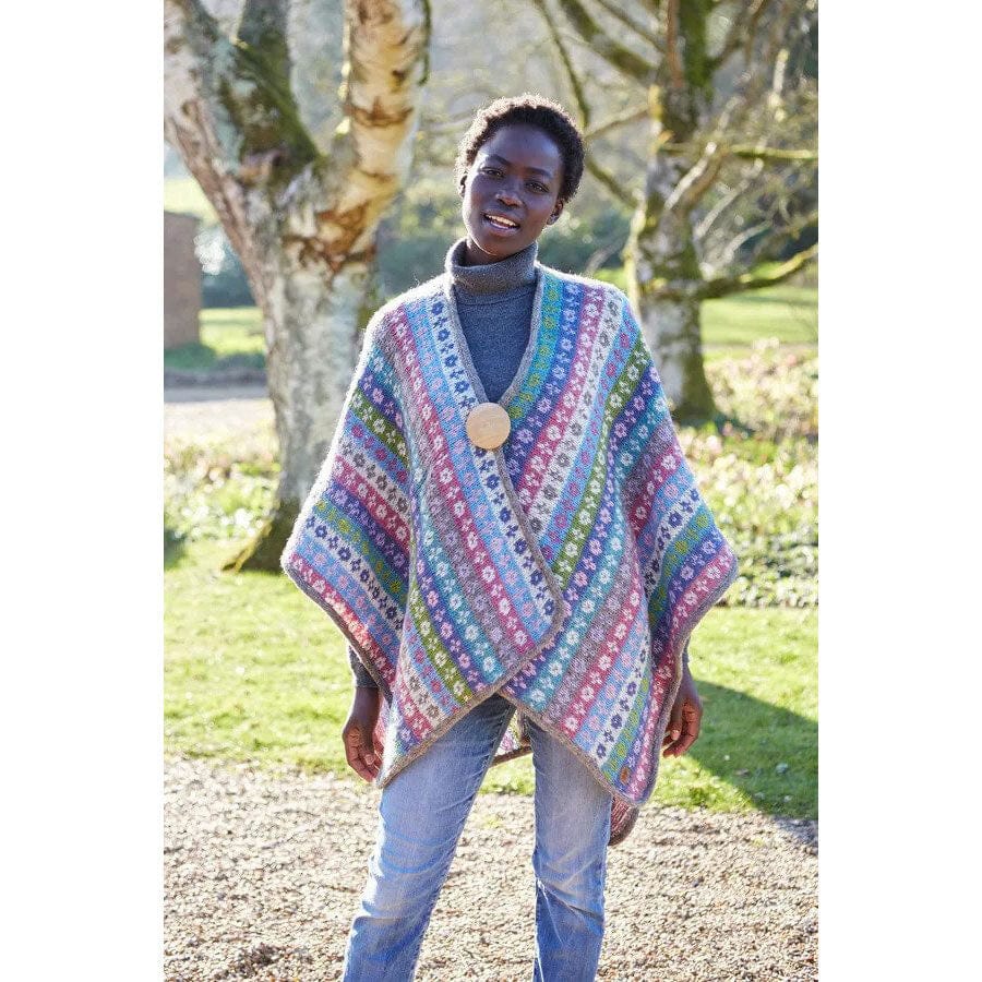 Pachamama Womens Cool Bloomsbury Wrap / Poncho - Hand Knitted, Fair Trade - Image 4