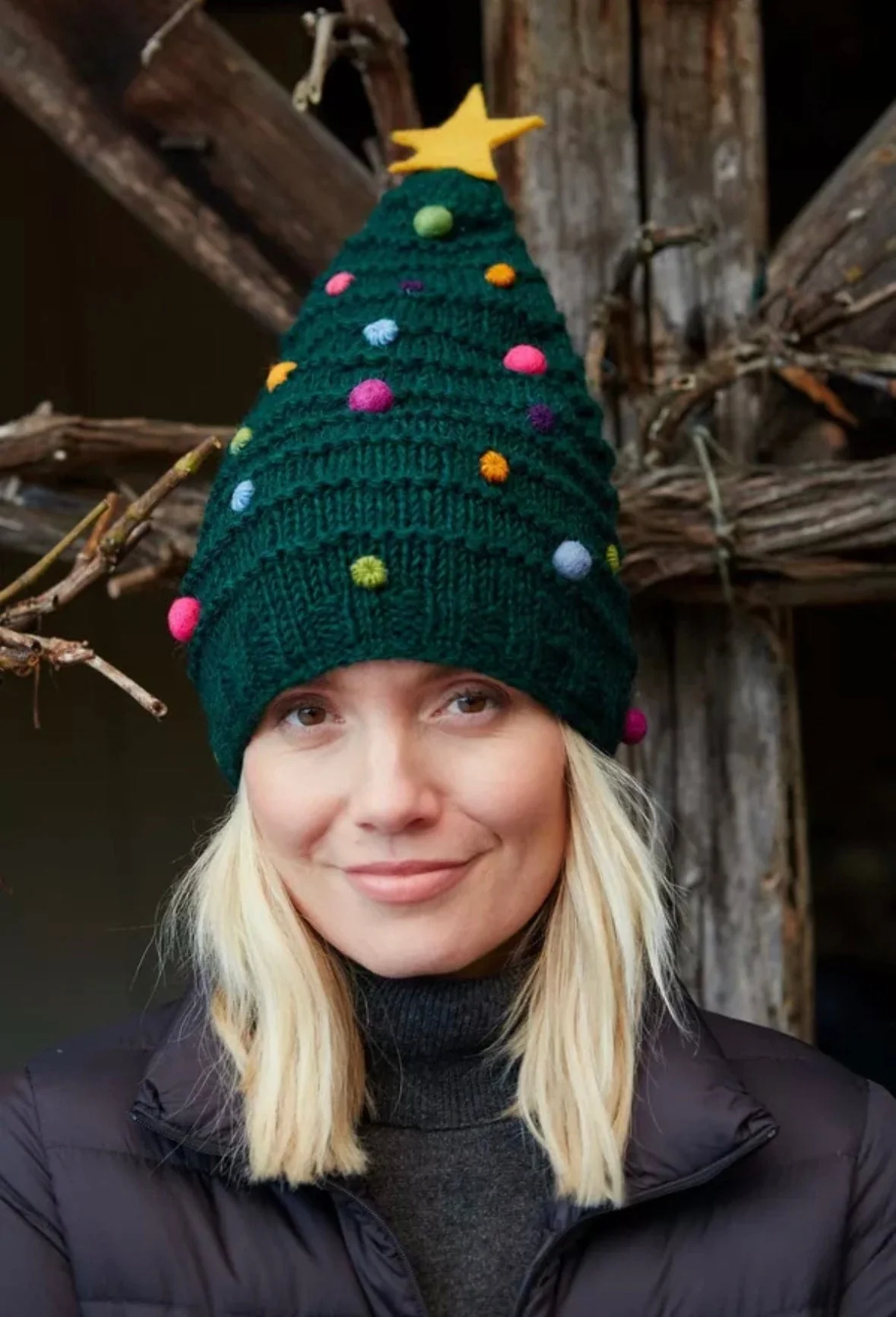 Pachamama Christmas Tree Hat, Fair trade Unisex - Image 2