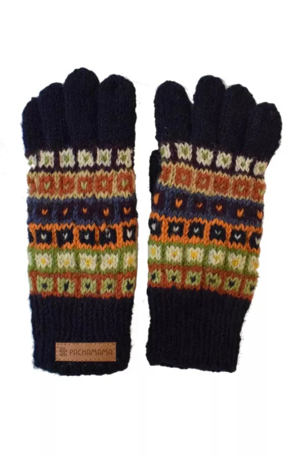 Pachamama Colorado Gloves , Womens Handmade, Fairtrade. - Image 3