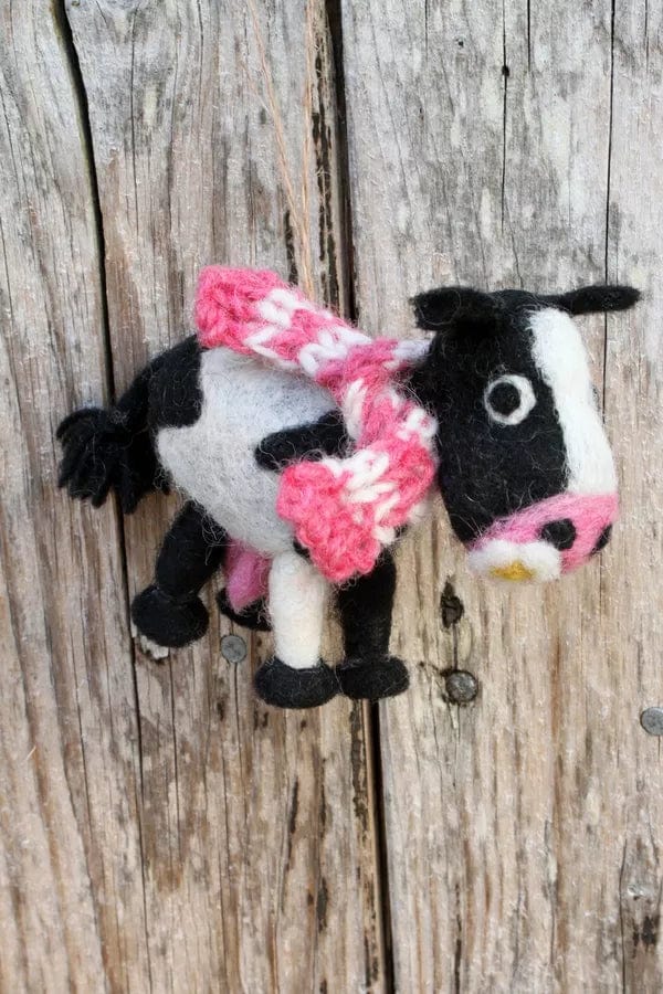 Pachamama Daisy The Dairy Cow Christmas Tree Decoration, Handmade , Fairtrade - Image 3