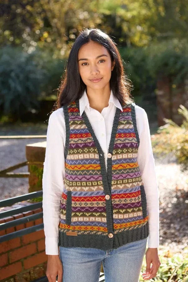 Pachamama Elveden Waistcoat, Hand Knitted , Fair trade - Image 5