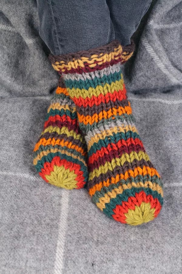 Pachamama Grassington Sofa Socks, Hand Knitted, Fairtrade Womens - Image 3