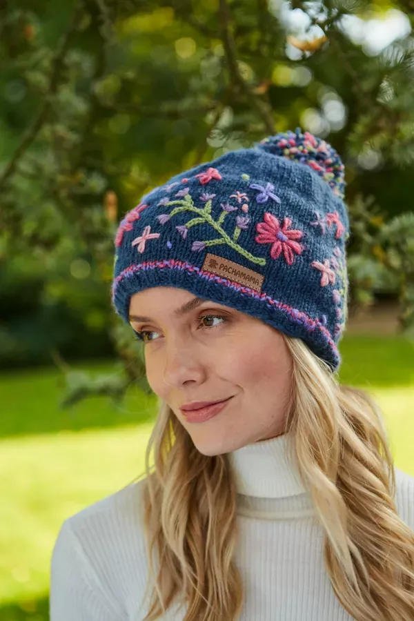 Pachamama Hampton Court Bobble Beanie, Handknitted Womens - Image 2