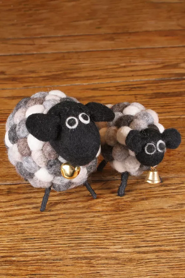 Pachamama Heavyweight Helen the Hand Felted Sheep - Image 3