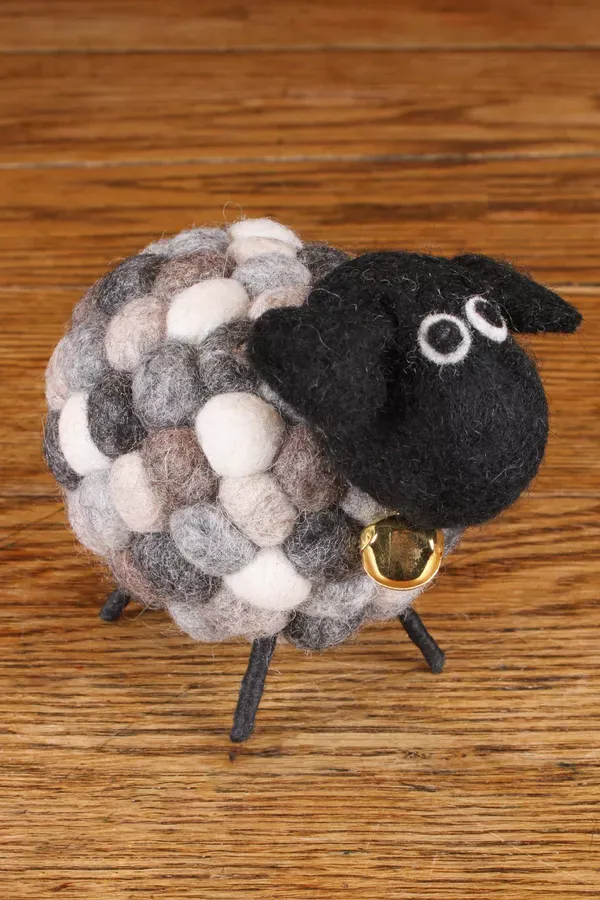 Pachamama Heavyweight Helen the Hand Felted Sheep - Image 5