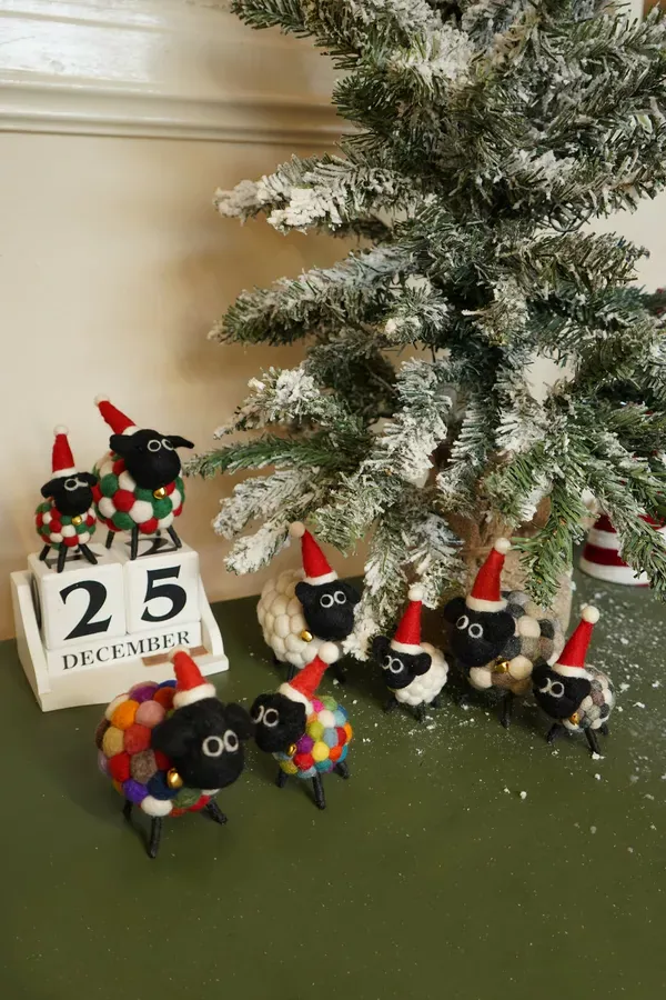 Pachamama Helens First Christmas , Hand Felted Sheep - Image 2