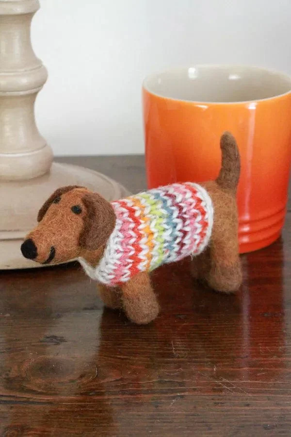 Pachamama Hoxton Harry The Dachshund Dog Ornament, Fairtrade, Handmade. - Image 3