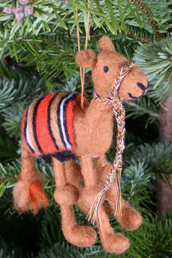 Pachamama Humphrey The Camel Decoration, Hand Felted - Image 2