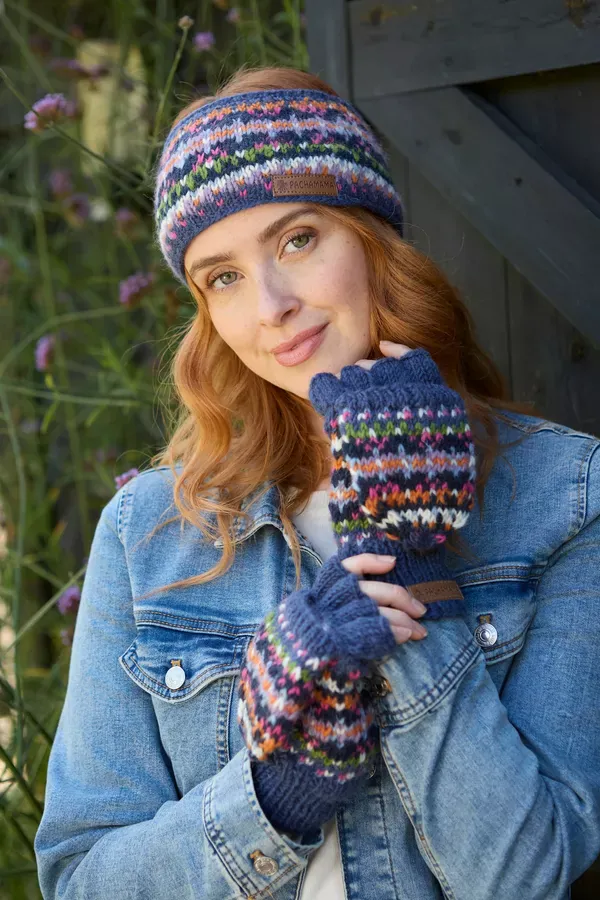 Pachamama Iona Headband Denim, Handknitted Womens - Image 4
