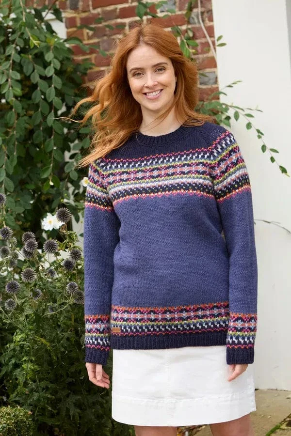 Pachamama Iona Sweater Denim, Hand Knitted, Fair Trade - Image 6