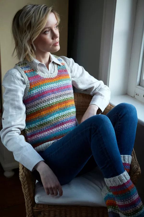 Pachamama Ladies Villarica Tank Top, Hand Knitted , Fair Trade. - Image 2