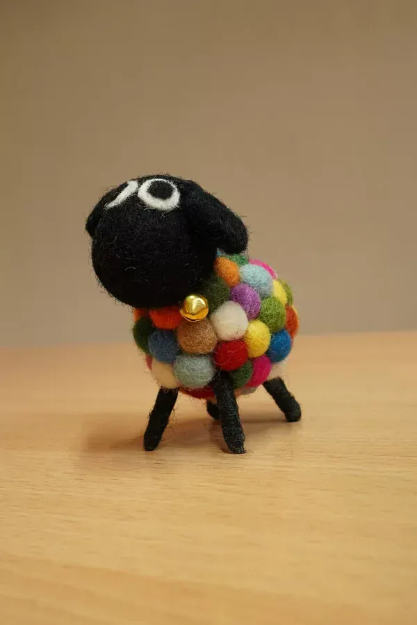 Pachamama Mini Ziggy , Hand Felted Sheep. - Image 5