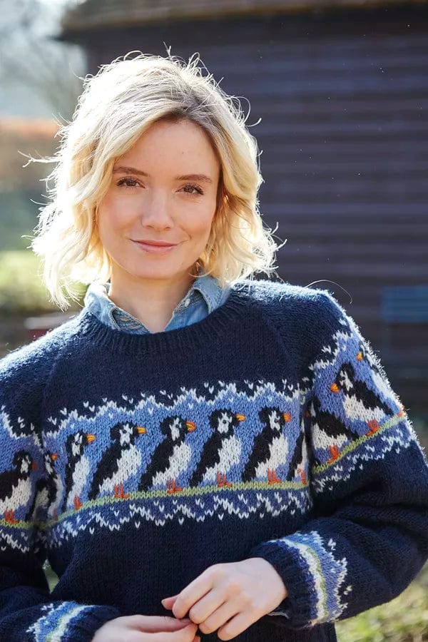 Pachamama Womens Puffin Jumper Sweater, Hand Knitted, Fair Trade - Image 5