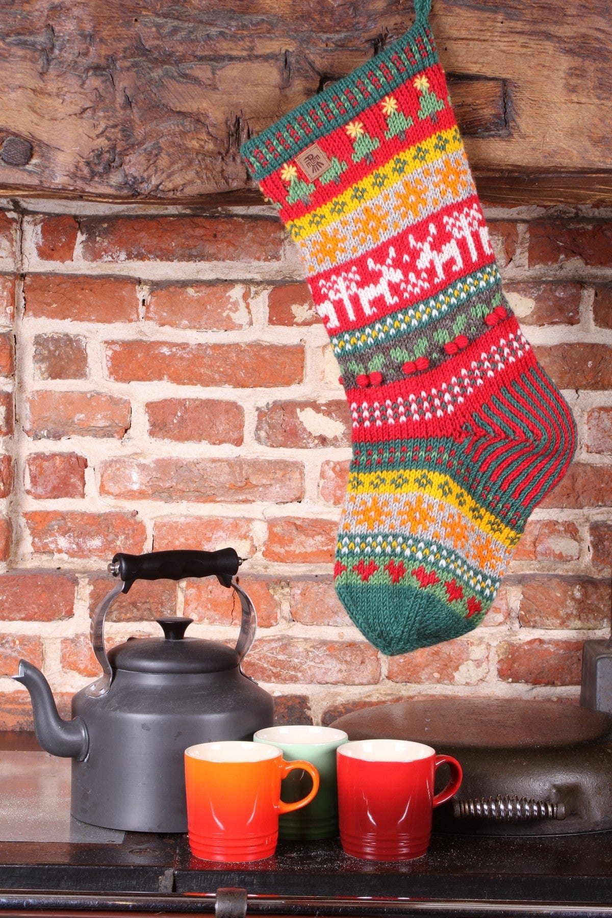 Pachamama Christmas Stocking, Reindeer Design. - Image 5