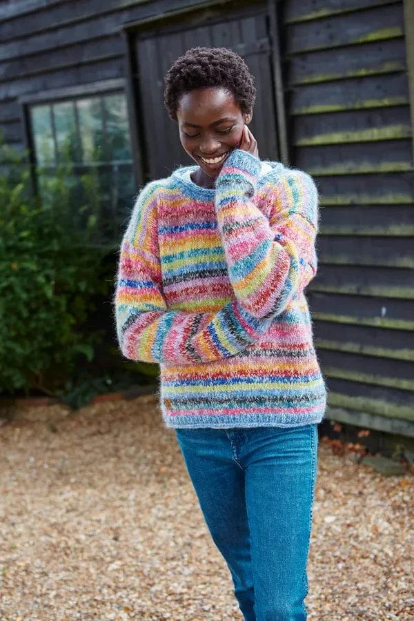 Pachamama San Francisco San Francisco Pastel Rainbow Sweater , Handmade , Fairtrade - Image 2