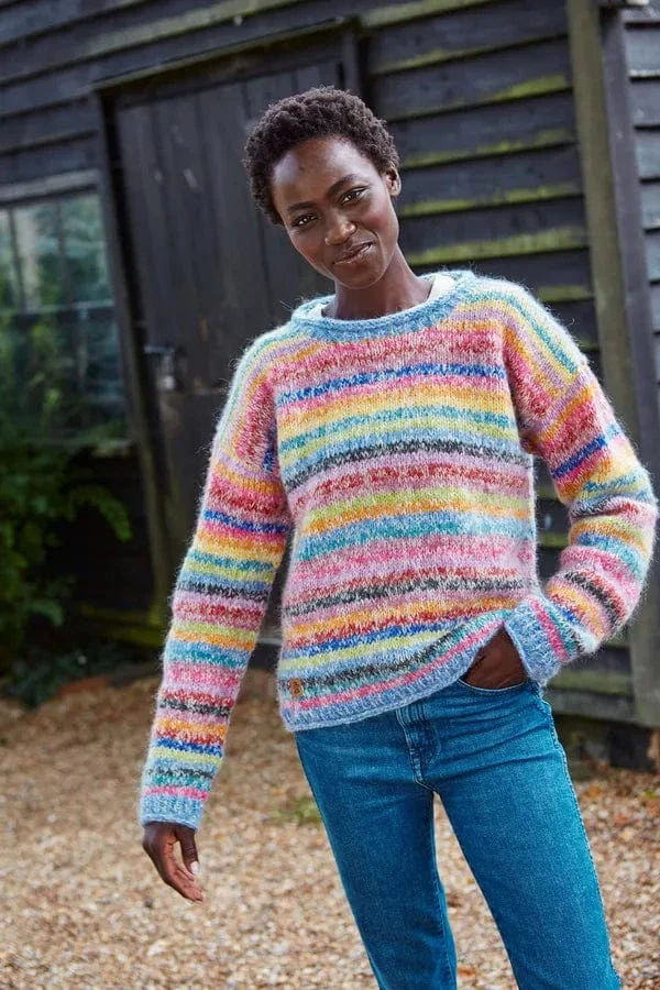 Pachamama San Francisco San Francisco Pastel Rainbow Sweater , Handmade , Fairtrade - Image 7
