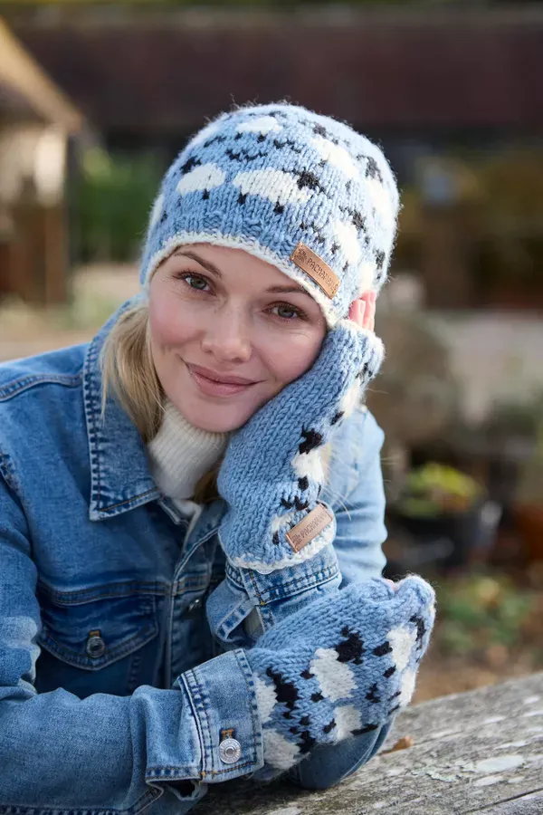 Pachamama Sheep (Merino) Handwarmers Blue - Image 5