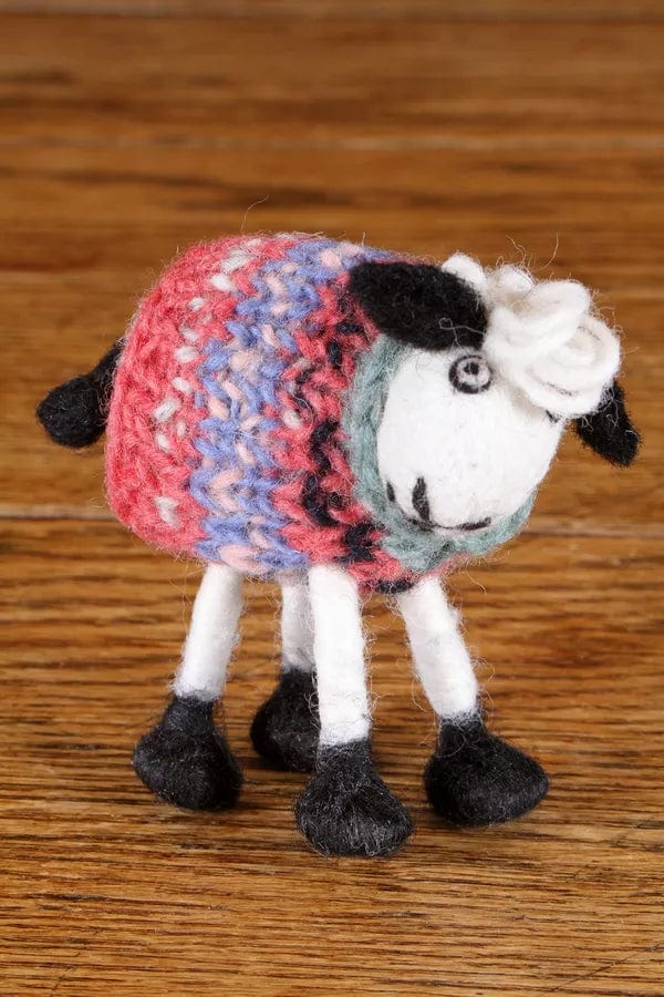 Pachamama Tank Top Tracey, a Felted Little Lamb Ornament . Fair Trade.