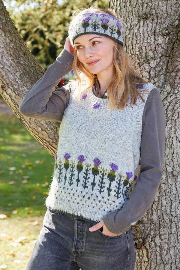 Pachamama Thistle Tank Top , Womens Hand Knitted, Fairtrade - Image 3