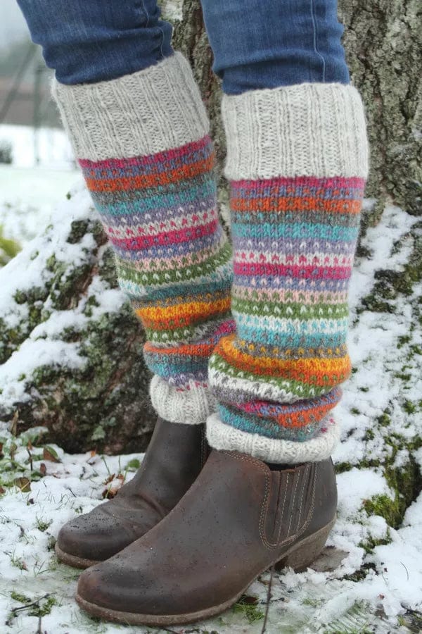 Pachamama Villarica Legwarmers , Multi Coloured Stripes, Fairtrade Womens - Image 3